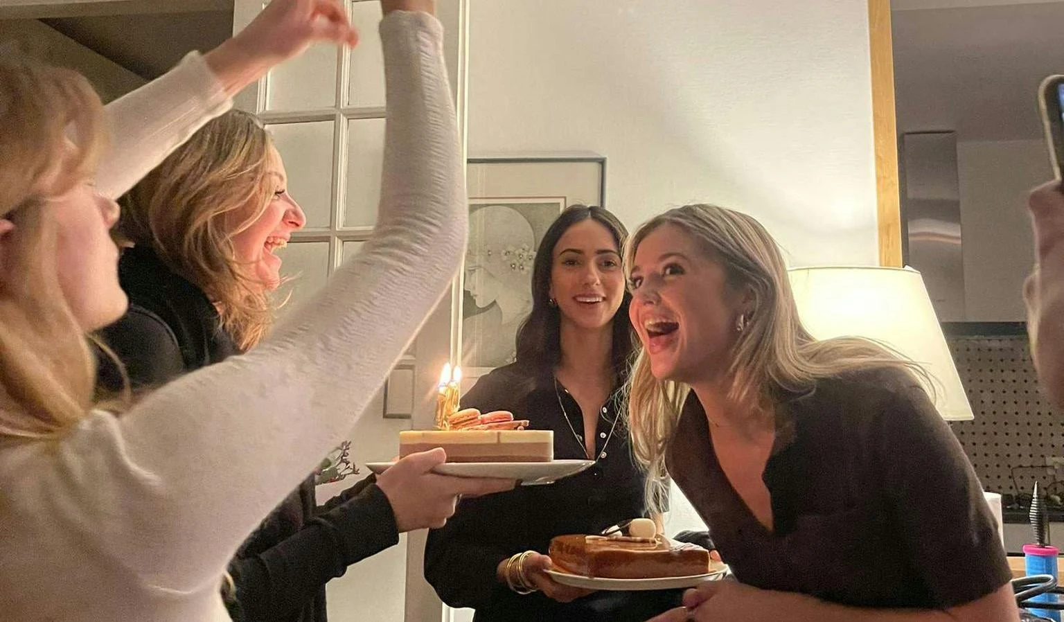 Friends celebrating a birthday in Yubo’s brand photography