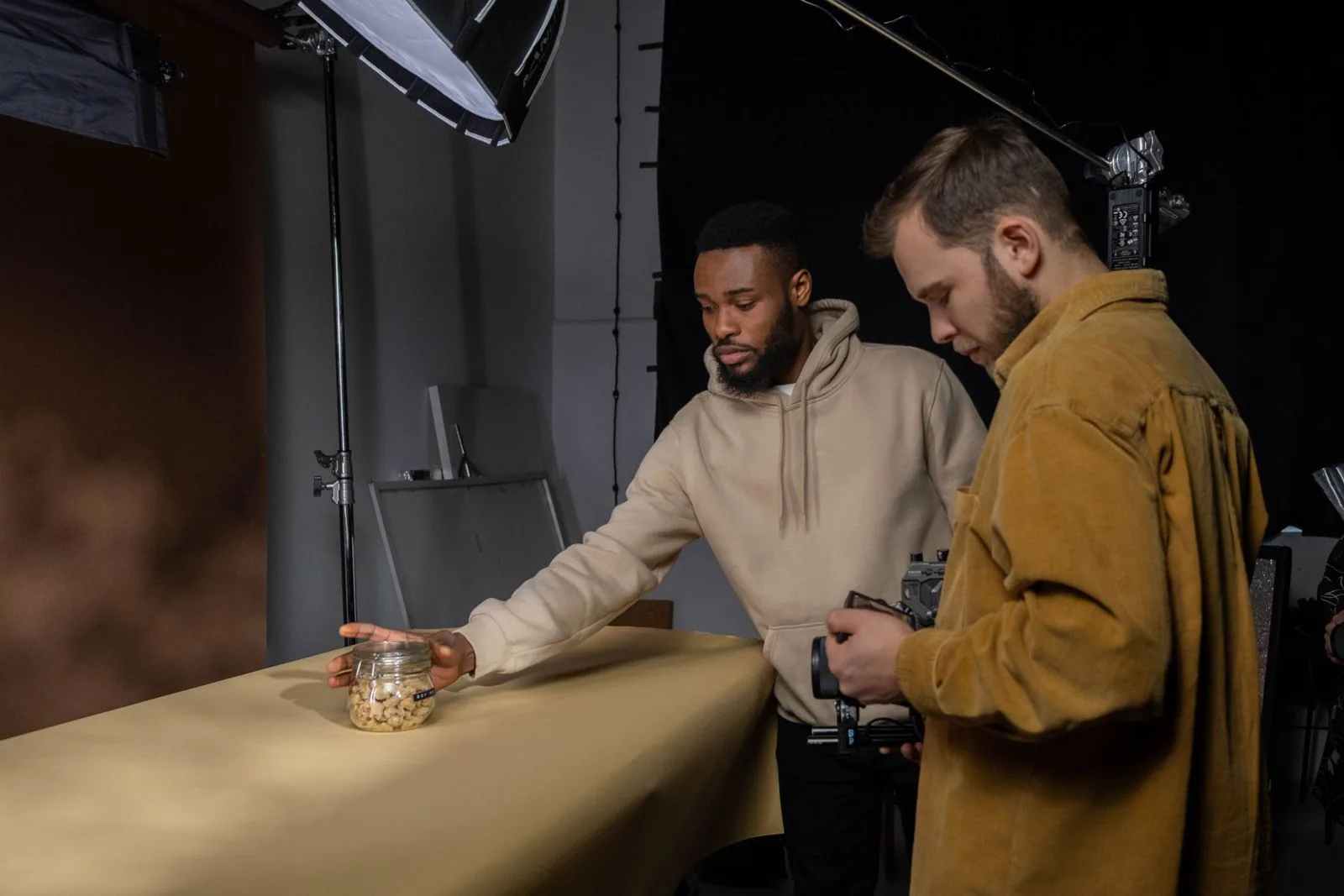 Product photography in a studio